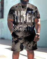 Men's Plus Size Craft Tie-dye Pattern Printing Large Men's Suit